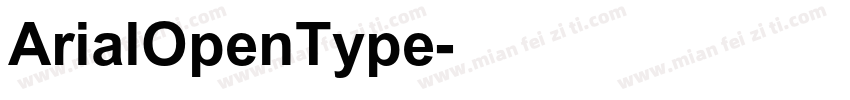 ArialOpenType字体转换