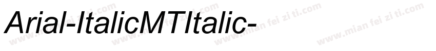 Arial-ItalicMTItalic字体转换