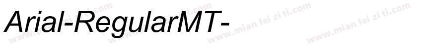 Arial-RegularMT字体转换