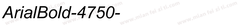 ArialBold-4750字体转换