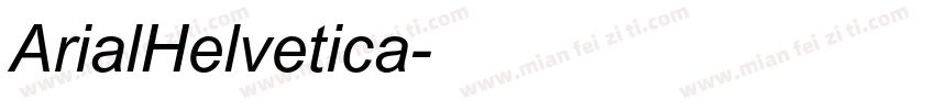 ArialHelvetica字体转换