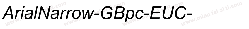 ArialNarrow-GBpc-EUC字体转换