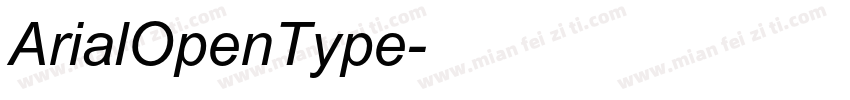 ArialOpenType字体转换