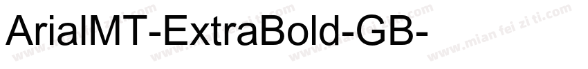 ArialMT-ExtraBold-GB字体转换
