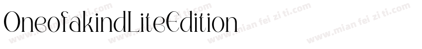 OneofakindLiteEdition字体转换