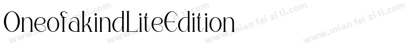 OneofakindLiteEdition字体转换