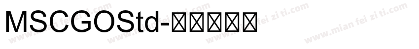 MSCGOStd字体转换