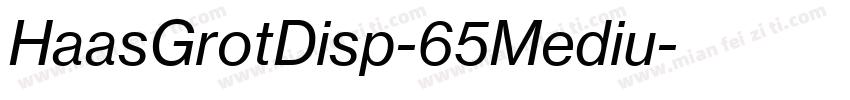 HaasGrotDisp-65Mediu字体转换