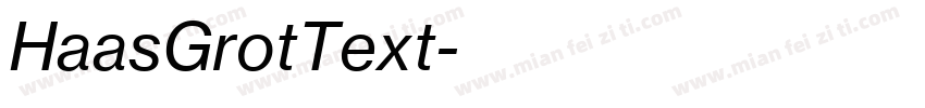 HaasGrotText字体转换