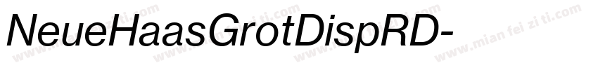 NeueHaasGrotDispRD字体转换