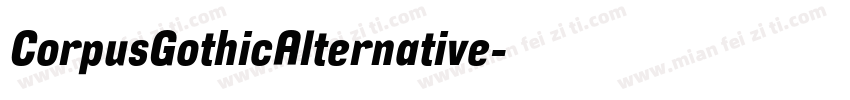 CorpusGothicAlternative字体转换