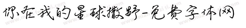 你在我的星球撒野字体转换