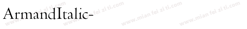 ArmandItalic字体转换