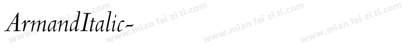 ArmandItalic字体转换