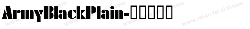 ArmyBlackPlain字体转换
