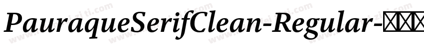 PauraqueSerifClean-Regular字体转换