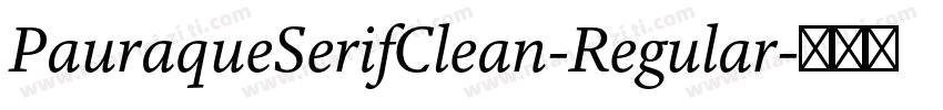 PauraqueSerifClean-Regular字体转换