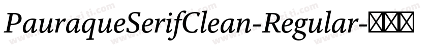 PauraqueSerifClean-Regular字体转换