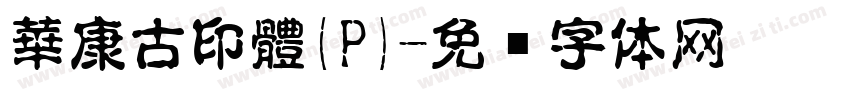 華康古印體(P)字体转换