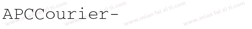 APCCourier字体转换