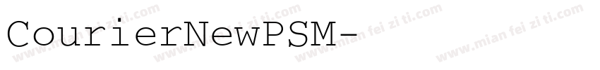 CourierNewPSM字体转换
