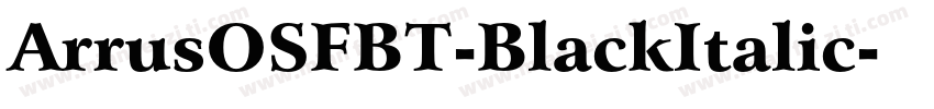 ArrusOSFBT-BlackItalic字体转换
