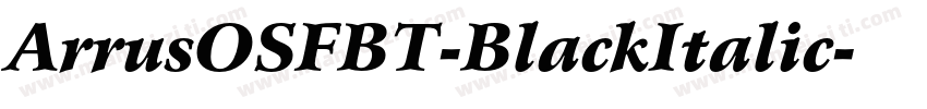 ArrusOSFBT-BlackItalic字体转换