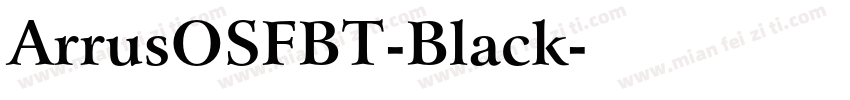 ArrusOSFBT-Black字体转换