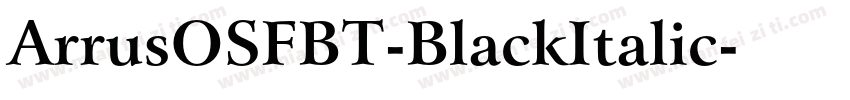 ArrusOSFBT-BlackItalic字体转换