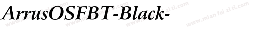 ArrusOSFBT-Black字体转换