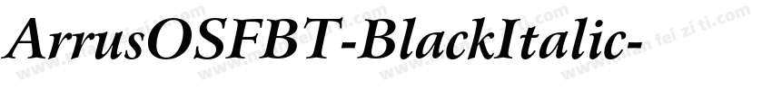 ArrusOSFBT-BlackItalic字体转换