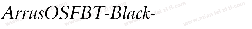 ArrusOSFBT-Black字体转换
