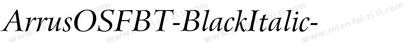 ArrusOSFBT-BlackItalic字体转换