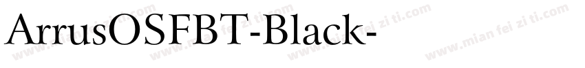 ArrusOSFBT-Black字体转换