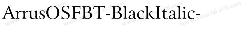 ArrusOSFBT-BlackItalic字体转换