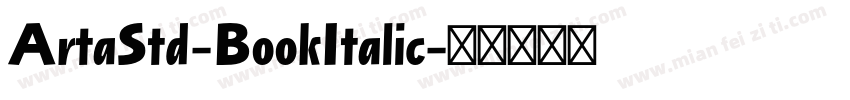 ArtaStd-BookItalic字体转换