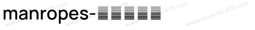 manropes字体转换