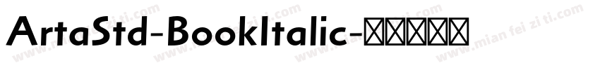 ArtaStd-BookItalic字体转换