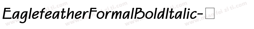 EaglefeatherFormalBoldItalic字体转换