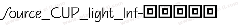 Source_CUP_light_Inf字体转换
