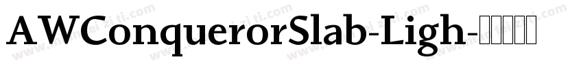 AWConquerorSlab-Ligh字体转换