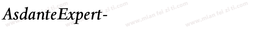 AsdanteExpert字体转换