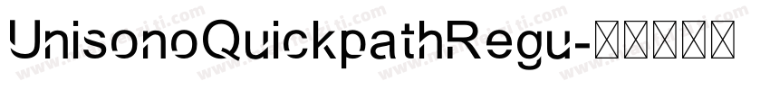 UnisonoQuickpathRegu字体转换
