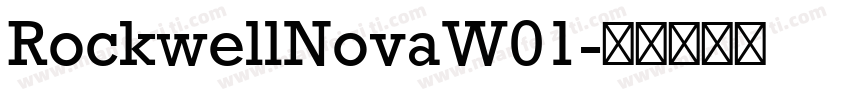 RockwellNovaW01字体转换