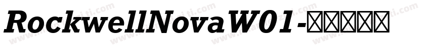 RockwellNovaW01字体转换