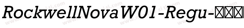 RockwellNovaW01-Regu字体转换