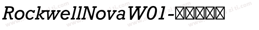 RockwellNovaW01字体转换