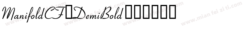 ManifoldCF-DemiBold字体转换