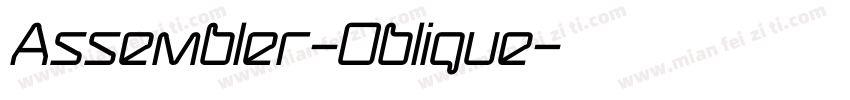 Assembler-Oblique字体转换