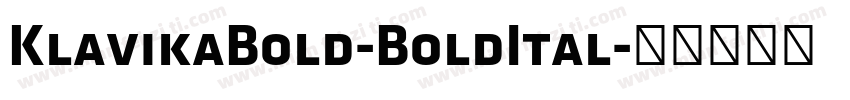 KlavikaBold-BoldItal字体转换